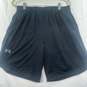 Under‎ Armour Loose Fit Black Athletic Shorts Mens Size LG